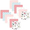 Hudson Baby Unisex Baby Flannel Cotton Washcloths, Hummingbird Garden 12 Pack, One Size view 1