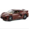 2022 Chevy Corvette C8 Stingray Coupe Caffeine Brown Metallic Showroom Floor Series 2 1/64 Diecast Model Car by Greenlight 68020 B view 1