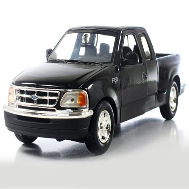 2001 F-150 XLT Flareside Supercab Pickup Truck Black 1/24 Diecast Car Model by Motormax 73284bk