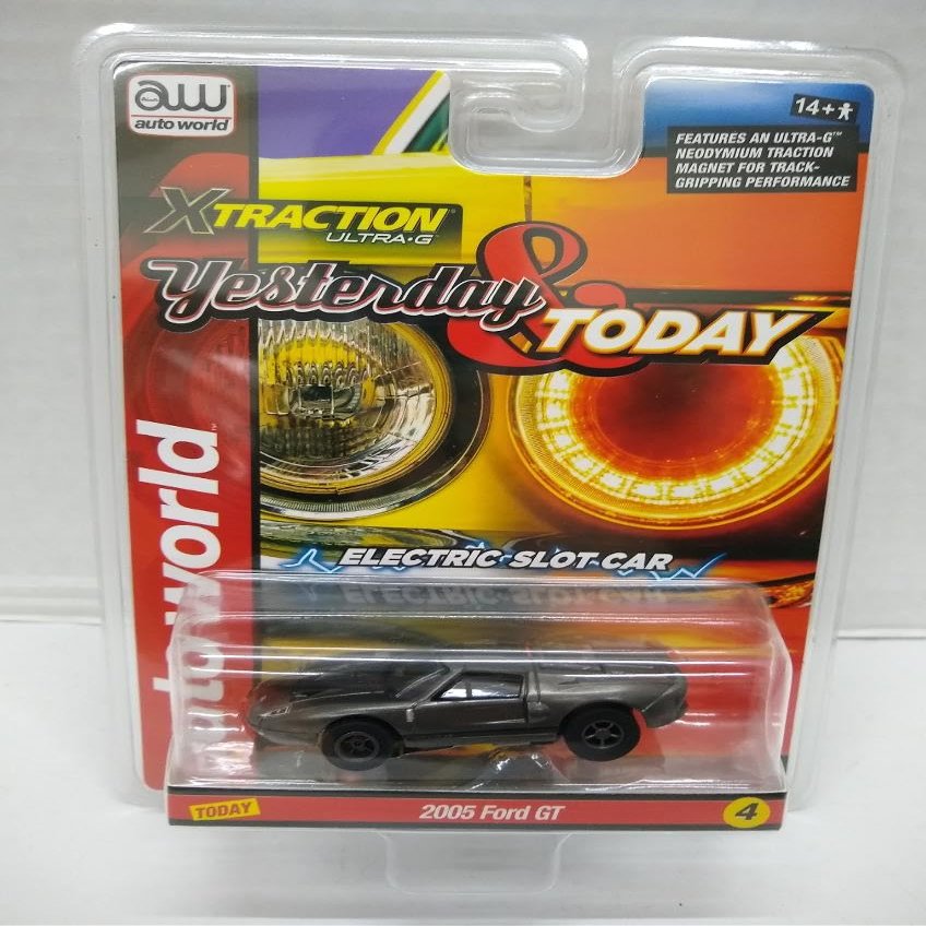 Auto World SC400-4A Yesterday & Today Series 2005 GT HO Scale Electric Slot Car - Granite Silver