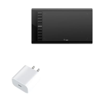 BoxWave Charger Compatible with UGEE M708 V3 - PD GAN miniCube (30W), 30W Tiny PD GAN Type-C Wall Charger - Winter White