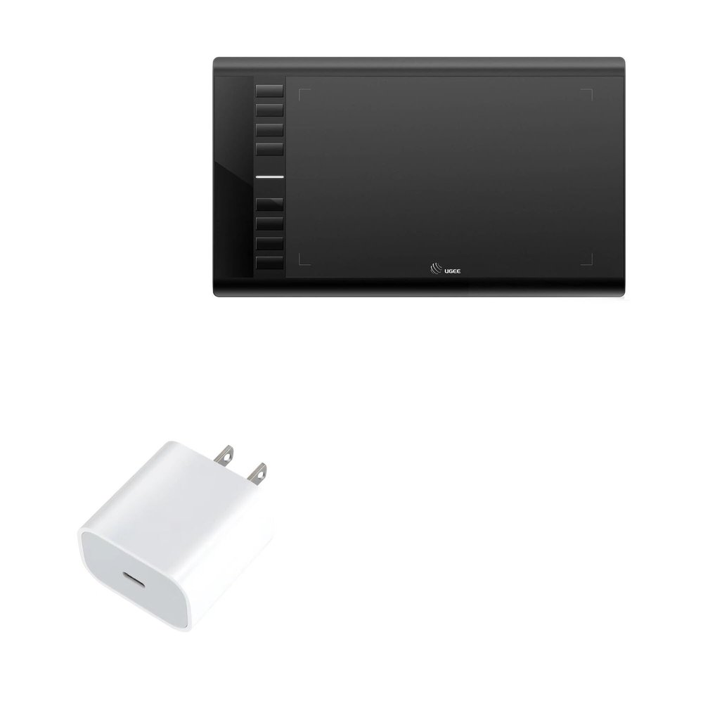 BoxWave Charger Compatible with UGEE M708 V3 - PD GAN miniCube (30W), 30W Tiny PD GAN Type-C Wall Charger - Winter White