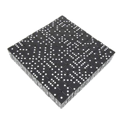 Black Opaque Dice with White Pips D6 19mm (3/4in) Bulk Pack of 200 Koplow Games