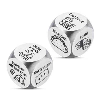 10th Tin Anniversary Wedding Gifts for Her Him Funny Valentines Gift for Couple Date Night Gifts Him Her Anniversary Presents Couples Date Night Gift Food Decision Dice Easter Basket Stuffers for Him