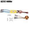 2 Pcs XXD 30A RC Brushless Motor Electric Speed Controller, A2212 KV1000 / KV1400 / KV2200 Brushless Motor for Remote Control Drone, ESC Yellow for Airplane Quadcopter Drone Model (A2212 KV1400) view 2