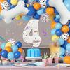 118pcs Blue & Orange 4th Birthday Balloon Garland Kit, Dog Paw Balloons Birthday Party Supplies Decorations view 2