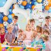 118pcs Blue & Orange 4th Birthday Balloon Garland Kit, Dog Paw Balloons Birthday Party Supplies Decorations view 3