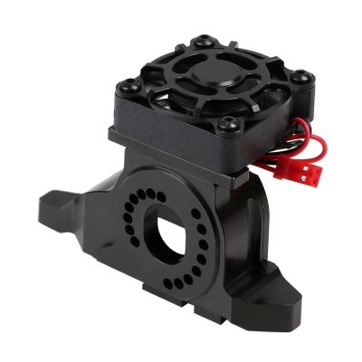 NINFE Upgrade Parts Compatible with TRX-4 1PCS Aluminum Alloy Motor Mount Heat Sink with Cooling Fan for 1/10 RC Crawler Car #8290 (Color : Black)