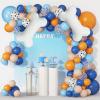 117Pcs Blue Birthday Party Supplies Balloons Garland Kit,White Dog Paw Balloons Arch for Blue Theme Happy Birthday Party Decorations view 1