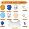 117Pcs Blue Birthday Party Supplies Balloons Garland Kit,White Dog Paw Balloons Arch for Blue Theme Happy Birthday Party Decorations view 4