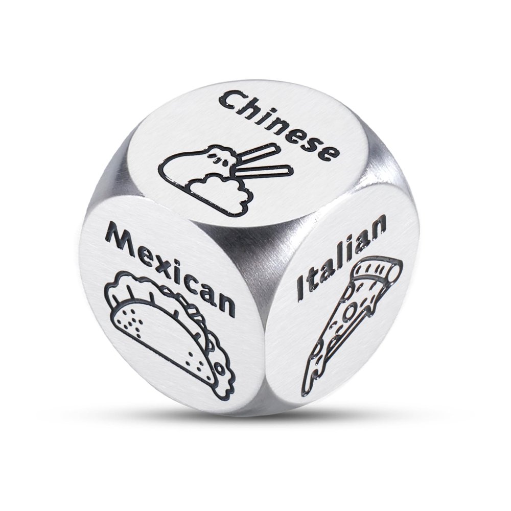 10 Year Anniversary Tin Gift for Him,Mens Valentines Day Gifts Food Dice for Boyfriend Girlfriend,Husband Valentine Gift from Wife,Gag Movie Night Dice,Anniversary Birthday Gifts for Men