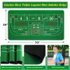 Leyndo Craps Tabletop Game Set, Includes 35"x70" Rubber Craps Tabletop Layout Mat, Casino Grade AAA 19mm Dice, 3 Inch On/Off Buttons for Casino Poker Nights Adults Only(Red) view 2