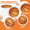 100Pcs Basketball Napkins Basketball Shaped Paper Napkins Basketball Party Favors for Sport Party Baby Shower Birthday Party Basketball Themed Party Supplies view 3