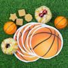 100Pcs Basketball Napkins Basketball Shaped Paper Napkins Basketball Party Favors for Sport Party Baby Shower Birthday Party Basketball Themed Party Supplies view 4