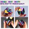2 Pc Fidget Spinner Toys Cube Adults, Easter Basket Stuffers for Teens Metal EDC Cool Desk Gadgets Office Toys Small Anxiety Figette Sensory Toy, ADHD Tool Fingears Figet Stress Valentine Gift For Boy view 4