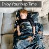 Primlect Toddler Nap Mat Extra Large Thickened 55''x35'', Soft Sleeping Bag with Detachable Minky Blanket and Pillow, Portable for Daycare, Preschool, Kindergarten, Travel, Boys and Girls (Dinosuar) view 4