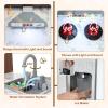 Costzon Kids Kitchen Playset, Toddler Pretend Toy Cooking Set w/Real Lights & Sounds, Sink & Faucet, Ice Maker, Microwave, Oven, 18 Cooking Accessories, Corner Play Kitchen for Kids Ages 3+ (Coffee) view 2