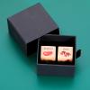 2PCS Food Dice Exchange Dice Valentines Gifts for Boyfriend Girlfriend Couple Galentines Day 5 Year Wood Anniversary Christmas Stocking Stuffers Santa Swap Gift Exchange Dices White Elephant view 3