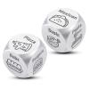 2PCS Food Decider Dice for Husband Men, Christmas Stocking Stuffers for Women Men, Christmas Gag Gifts for Couples Boyfriend Girlfriend, Date Night Dice Gifts for Wife Husband White Elephant Gift view 1