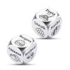2PCS Date Night Food Dice 6 Year Iron 11 Year Anniversary Steel Gifts for Couples Qwixx Dice Game Wedding Engagement Gifts for Boyfriend Girlfriend Stocking Stuffers for Husband Wife view 1