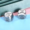 2PCS Date Night Food Dice 6 Year Iron 11 Year Anniversary Steel Gifts for Couples Qwixx Dice Game Wedding Engagement Gifts for Boyfriend Girlfriend Stocking Stuffers for Husband Wife view 4
