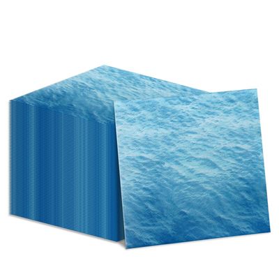 100Pcs Ocean Wave Napkins 13 x 13inch Blue Paper Napkins Sea Party Supplies Napkins for Beach Ocean Sea Party Birthday Baby Shower Under the Sea Beach Pool Theme