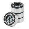 4PCS Metal 1.9'' Beadlock Wheel Rim Hub Upgraded RC Parts Universal Fit for AXIAL SCX10 TRAXXAS TRX4 1/10 RC Crawler Car, Silver-Titanium view 1