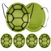 Abaodam 6Pcs EVA Turtle Shell Costume for Kids - Ninja Party Favors & Birthday Supplies - Soft Foam Tortoise Shell Backpack Prop for Dress Up, Role Play & School Projects (Green) view 1