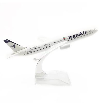 ZEZEFUFU Alloy 1/400 Scale A330 Iran Air Airplane Model Civil Airliner Plane Model with Display Stand
