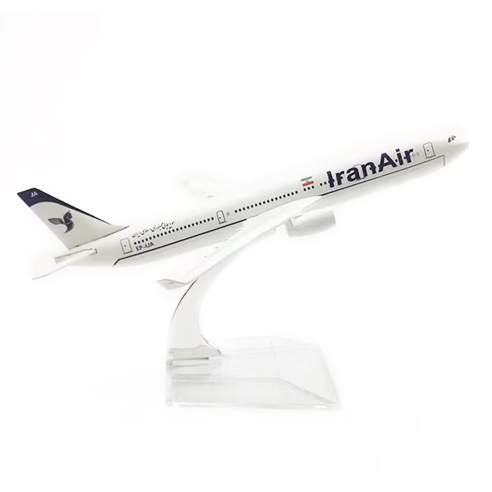 ZEZEFUFU Alloy 1/400 Scale A330 Iran Air Airplane Model Civil Airliner Plane Model with Display Stand