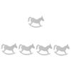 Toyvian 5pcs Small Wooden Charming Boy Girl Toy Wedding Home Decor White Wooden Rocker for Boys and Girls for Nursery and Special Occasions view 1