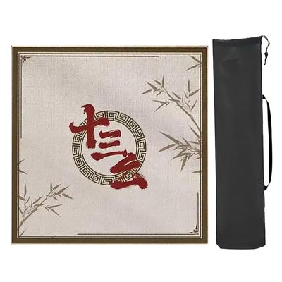 BSapp Mahjong Mat with Storage Bag, Mahjong Table Mat with Edge, Square Mahjong Mat Easy to Clean, for Mahjon Poker (Color : STYLE3, Size : 31.49x31.49in)