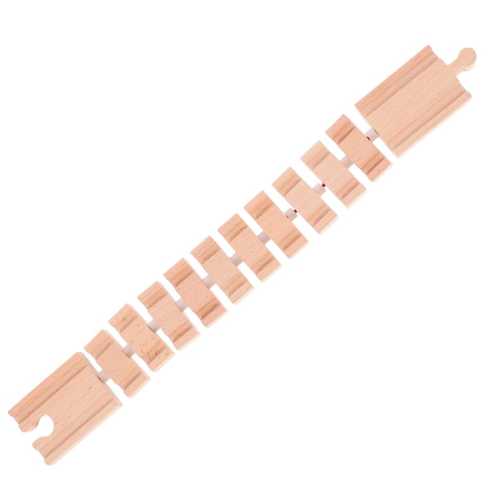 Vaguelly Wooden Train Track Expansion Toy Wooden Railway Track Accessories for Boys and and Motor Skills for Imaginative Play Scenes