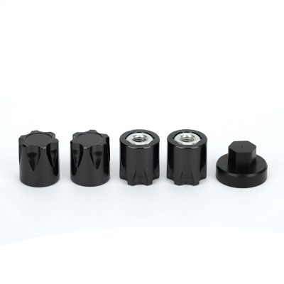 Pilipane RC Wheel Edge, M4 Wheel Edge Center hat Nut, Upgraded RC Wheel Edge Center hat Set of 4, M4 Nuts, Compatible with TRX4, Axial SCX10 (Black)