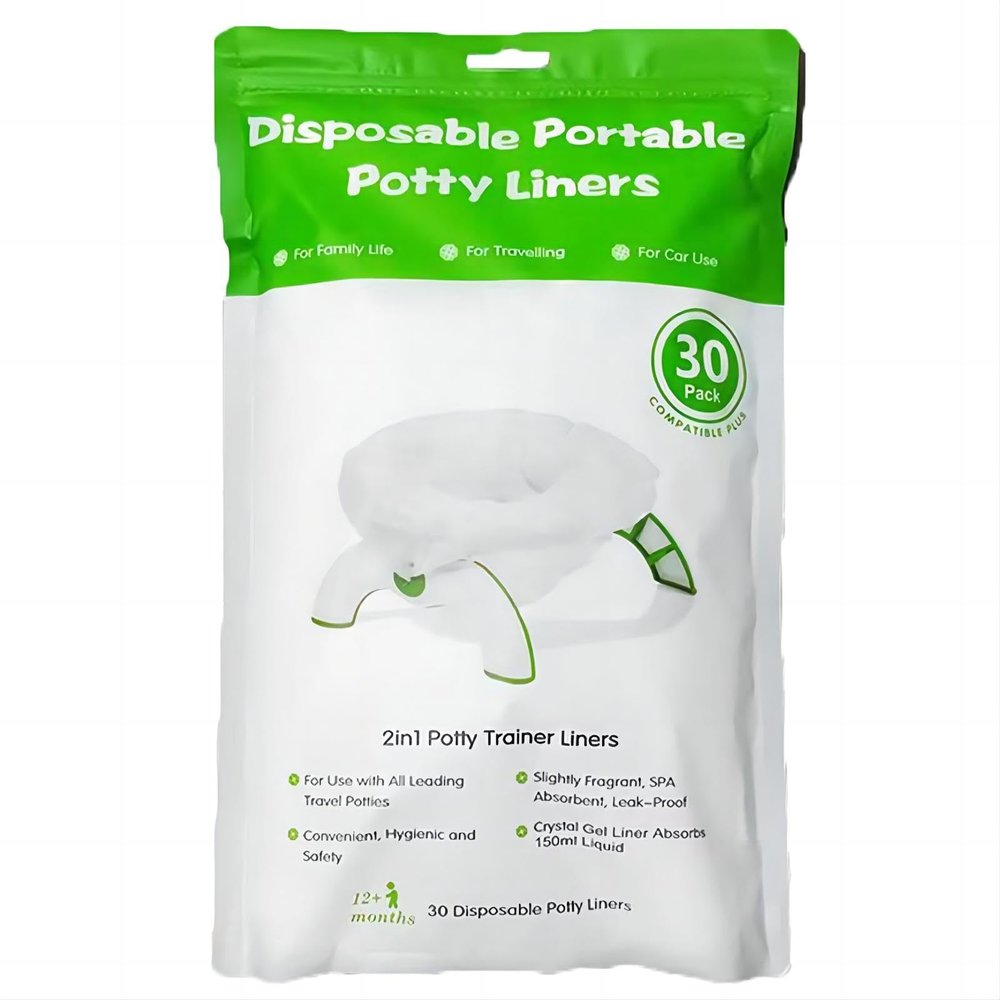 30 Disposable Potty Bags, Potty Liners Compatible with OXO Tot 2-in-1 Go Potty, Potty Refill Bags for Toddler Toilet, Universal Potty Training Bags Fit Most Potty Chairs, Seats, Portable Travel Toilet