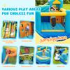 FINCOME Inflatable Bounce House, 10 in 1 Double Water Slide Bounce House with 750W Blower, Climbing Wall, Jumping, Water Gun, Splash Pool, Basketball Hoop for Kids Indoor Outdoor Backyard view 2