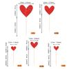 Rsstarxi 35 Pack Double Sided Glitter Red Heart Cake Toppers Valentine's Day Cupcake Toppers Sweet Love Heart Cupcake Picks for Wedding Engagement Party Cake Decorations view 2