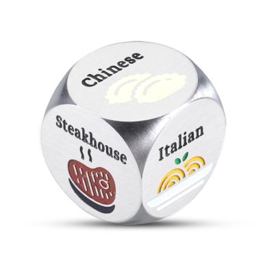 Boys Valentines Day Gifts, Food Dice, 6 Year Anniversary Iron Gifts for Wife Husband, Valentine's Gifts for Girls Girlfriend Coworkers Couples Dice Food Decision Maker, Romantic Date Night Idea
