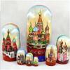 Matryoshka Russian Nesting Dolls 7-Piece Matryoshka Wooden Matryoshka Dolls Hand-Painted Story Castle Fun Children's Toy Creative Toys view 3