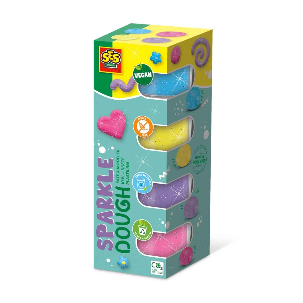 SES Creative Feel Good Dough - Sparkle (4x90gr)