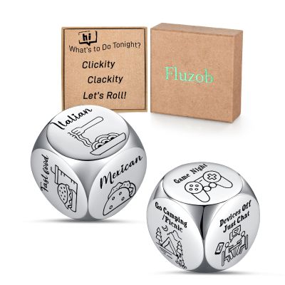 Valentines Day Gifts for Him Men Women Adults, Funny Food Decision Dice Anniversary Christmas Birthday Gifts for Men Women, Date Night Dice Couples Gift, Stocking Stuffers for Her Him