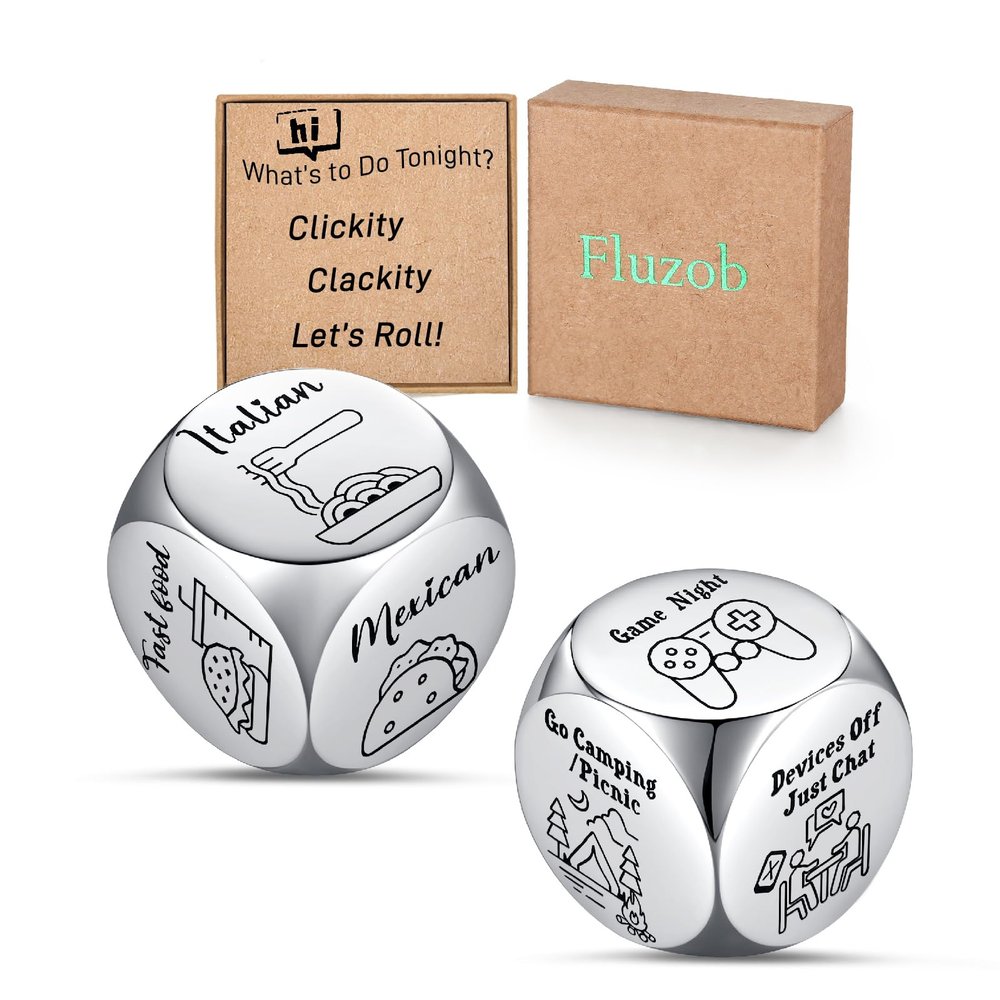 Valentines Day Gifts for Him Men Women Adults, Funny Food Decision Dice Anniversary Christmas Birthday Gifts for Men Women, Date Night Dice Couples Gift, Stocking Stuffers for Her Him