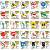 50PCS Signs Cognitive Cards for Kids,Cognitive Pictures Flash Cards for Identification, Portable Waterproof Flashcards for Children, Means of Design Learning view 3