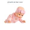 Baby Born Learn to Walk Baby Doll Annabell - Blue Eyes: Realistic Features for Kids Ages 3+, Walks, Crawls, Sits & Kicks, Eyes Open & Close, Multiple Sound Effects view 3
