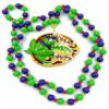 Happy Mardi Gras Jester Frog Premium Bead Necklace New Orleans view 1