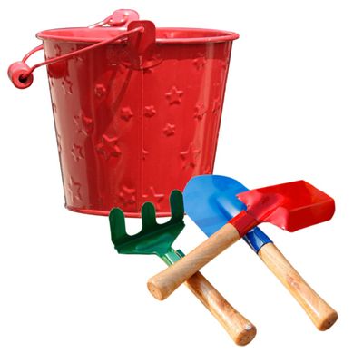 Kisangel 1set Portable Gardening Tool Boy Girl Garden Shovel Combination Ergonomic Design Lightweight and for Flowering and Garden Activities Random Color