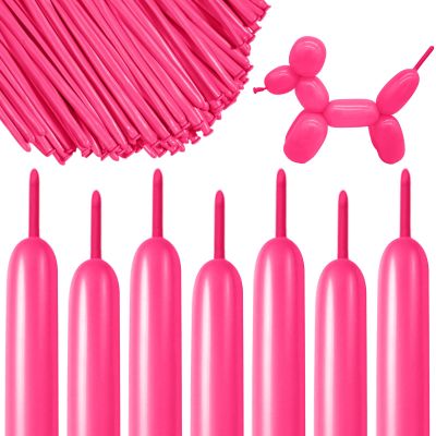 100 pcs 260 Long Balloons (Hot Pink Balloons)