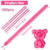 100 pcs 260 Long Balloons (Hot Pink Balloons) view 2