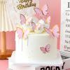AUOCATTAIL 20 Pcs Butterfly Cake Topper 3D Pink & Purple Butterfly Cupcake Topper for Girls Women Happy Birthday Cake Wedding Party Food Decorations Supplies view 3