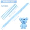 100 pcs 260 Long Balloons (Pastel Blue Balloons) view 2